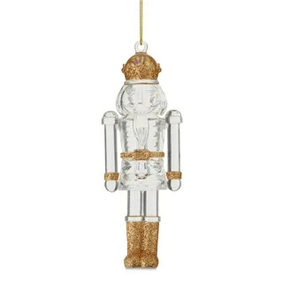 Gold and Transparent Nutcracker Decorative Ornament, 6.2 in, by Holiday Time | Walmart (US)