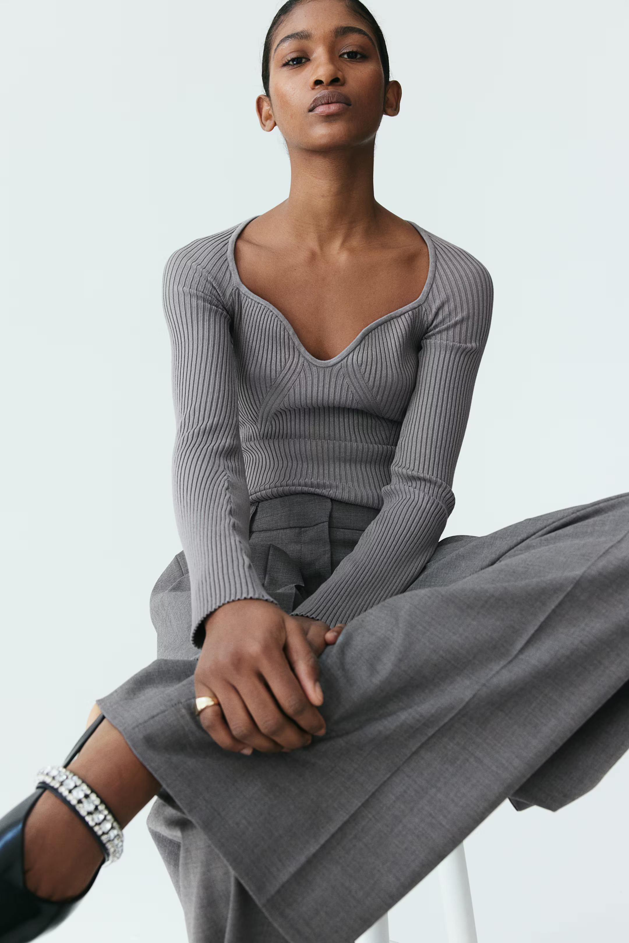 Rib-knit jumper | H&M (UK, MY, IN, SG, PH, TW, HK)