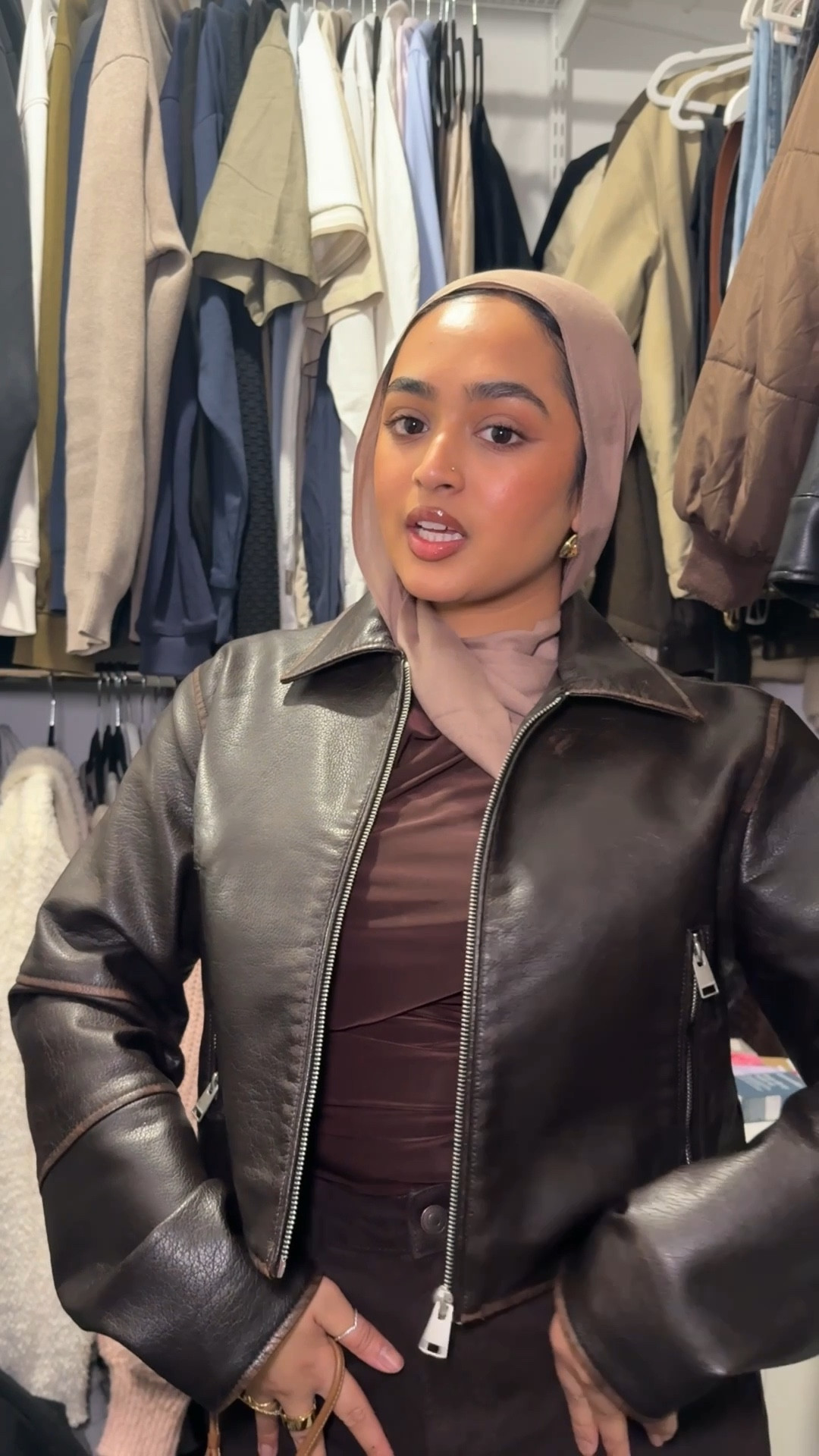 Monochromatic brown outfit 

#LTKpetite #LTKmodest #LTKdatenight