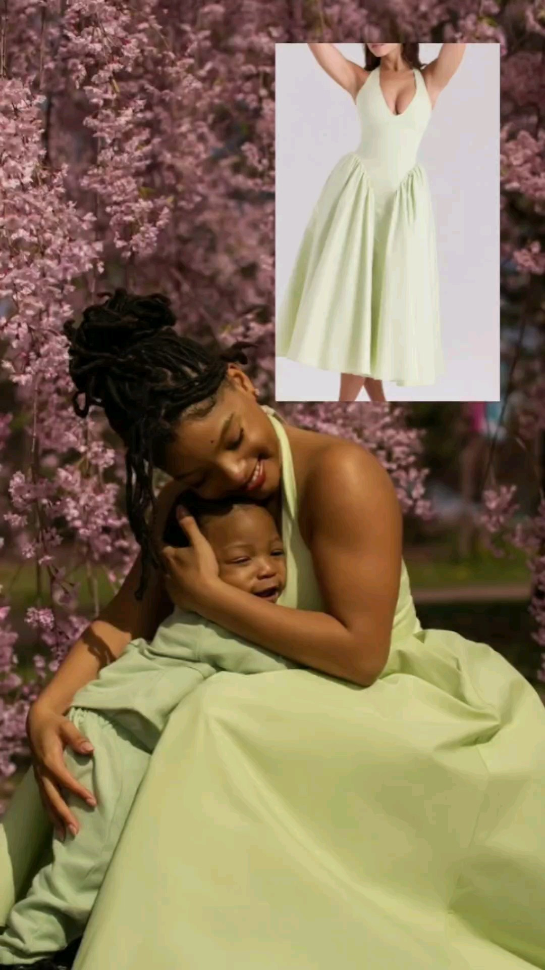 Halle Bailey looked beautiful in this green House of CB dress photographed with her son on Easter Sunday.

#LTKOver40 #LTKStyleTip #LTKWatchNow