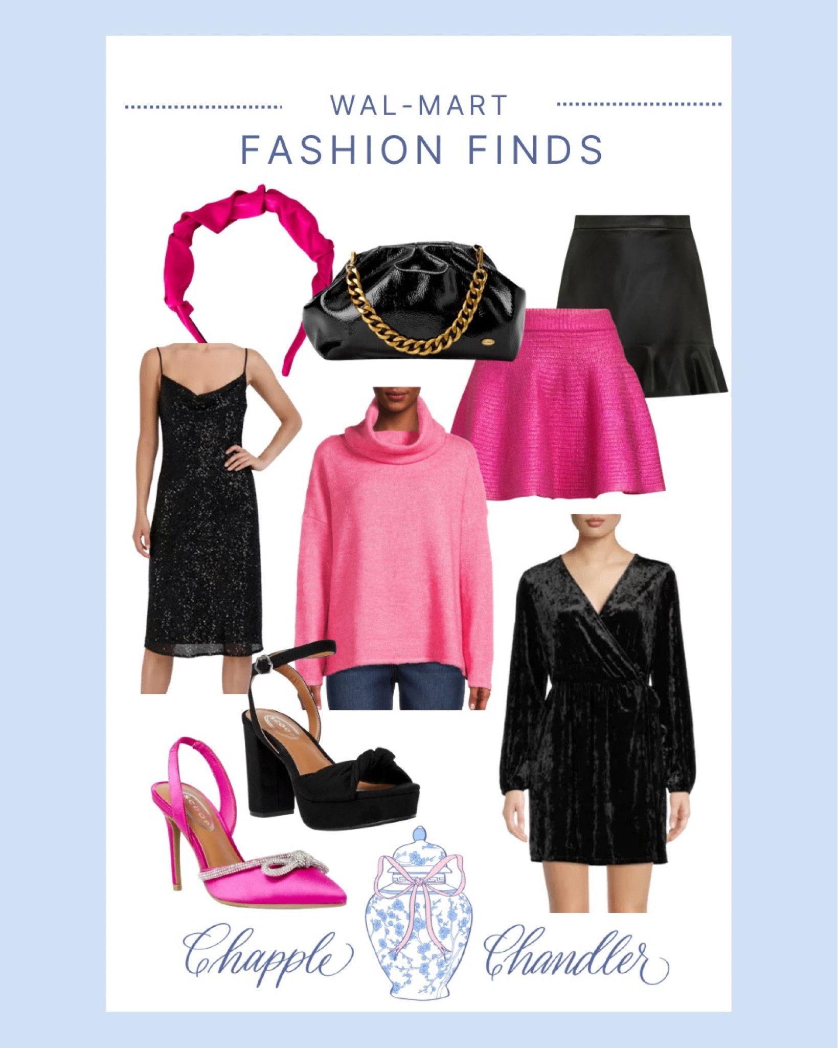 Festive Fashion from Walmart! 💕 #sponsored 💕 Get holiday party ready in this is season’s hottest colors: pink and black from Walmart!

Leather pants pink top shirt blouse sweater cowl neck pullover bow heels flats shoes pink black Christmas holiday new years festive 

#LTKHoliday #LTKCyberweek #LTKshoecrush