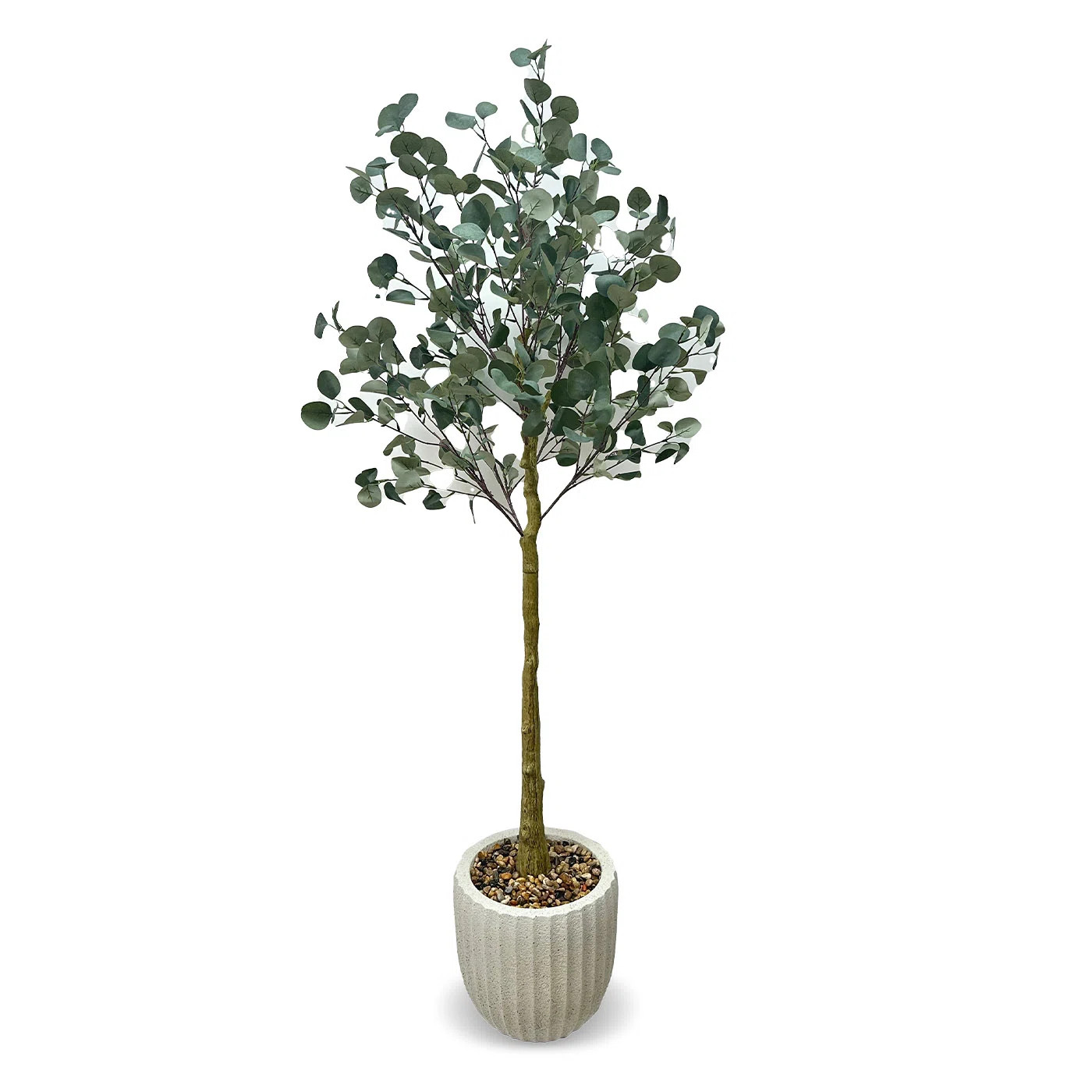 Primrue 69'' Faux Eucalyptus Tree in Fiberglass Planter | Wayfair | Wayfair North America