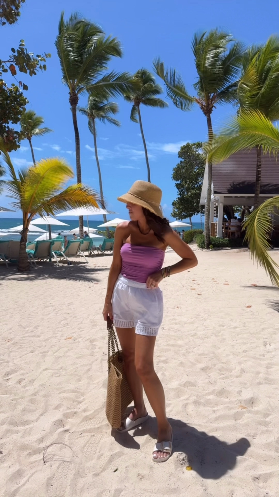 Beach style. Resort style. Swim outfit. One piece swim. 
Swim 4. Shorts XS. 

#LTKTravel #LTKootd #LTKSwim