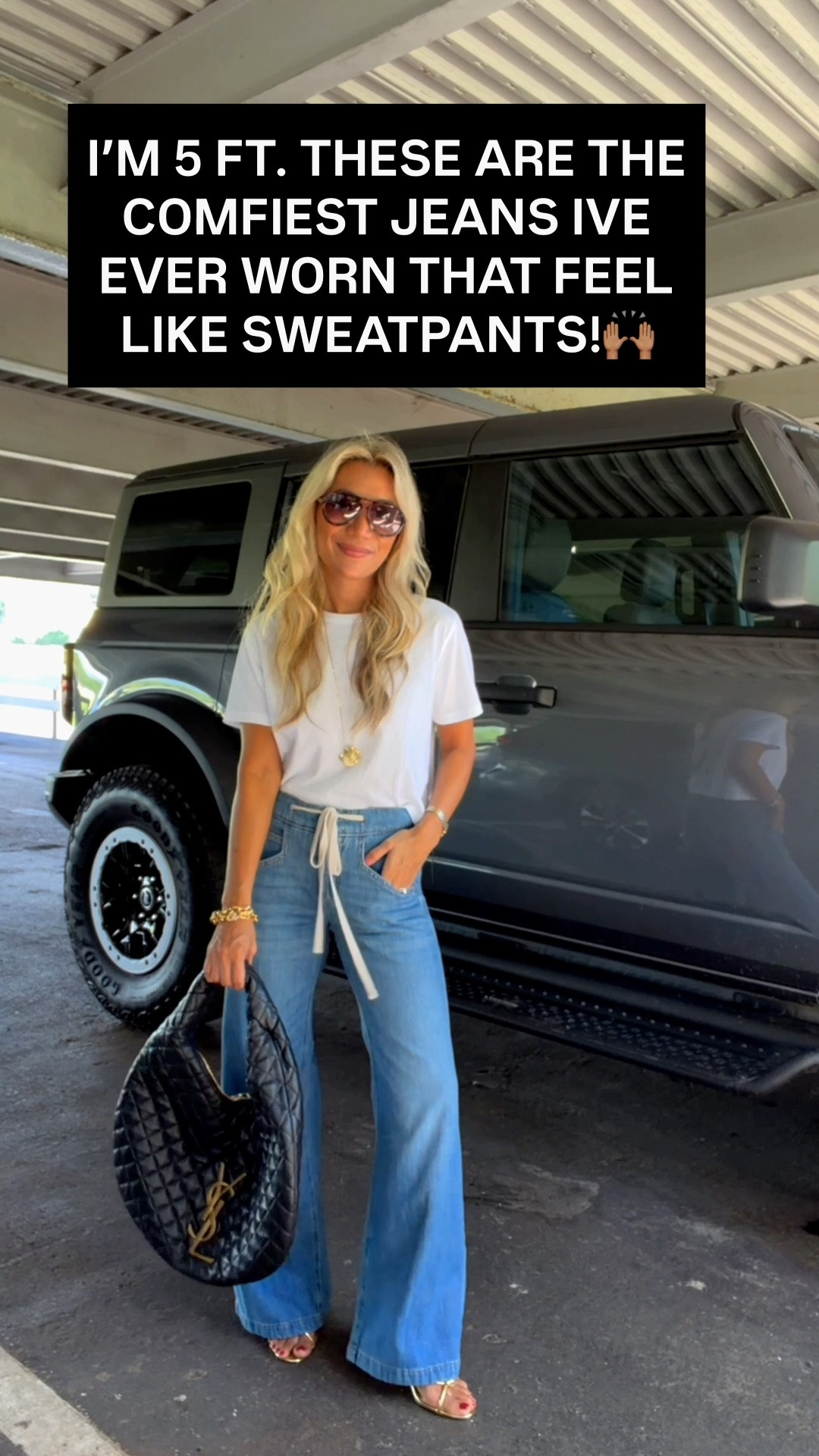 JEANS THAT FEEL LIKE SWEATPANTS.. and are not long?!? Petite girls, HALLELUJAH! The comfiest petite-friendly jeans, also available in regular, short and tall! 

Wearing xs tee, short 24 jeans. 

Absolutely worth it! 

Thank you for being here 💕

#LTKgrwm #LTKmomlife #LTKPetite
