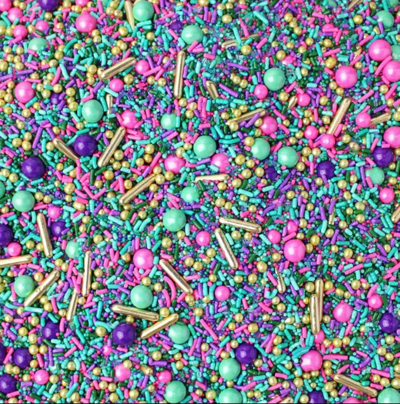 Rainbow Sprinkles Retro Cake Decor Edible Rainbow Jimmies - Etsy | Etsy (US)