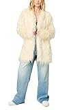 [BLANKNYC] Womens Coat, & Luxury Clothing Mongolian Faux Fur Coat Comfortable Windbreaker Jacket, Be | Amazon (US)