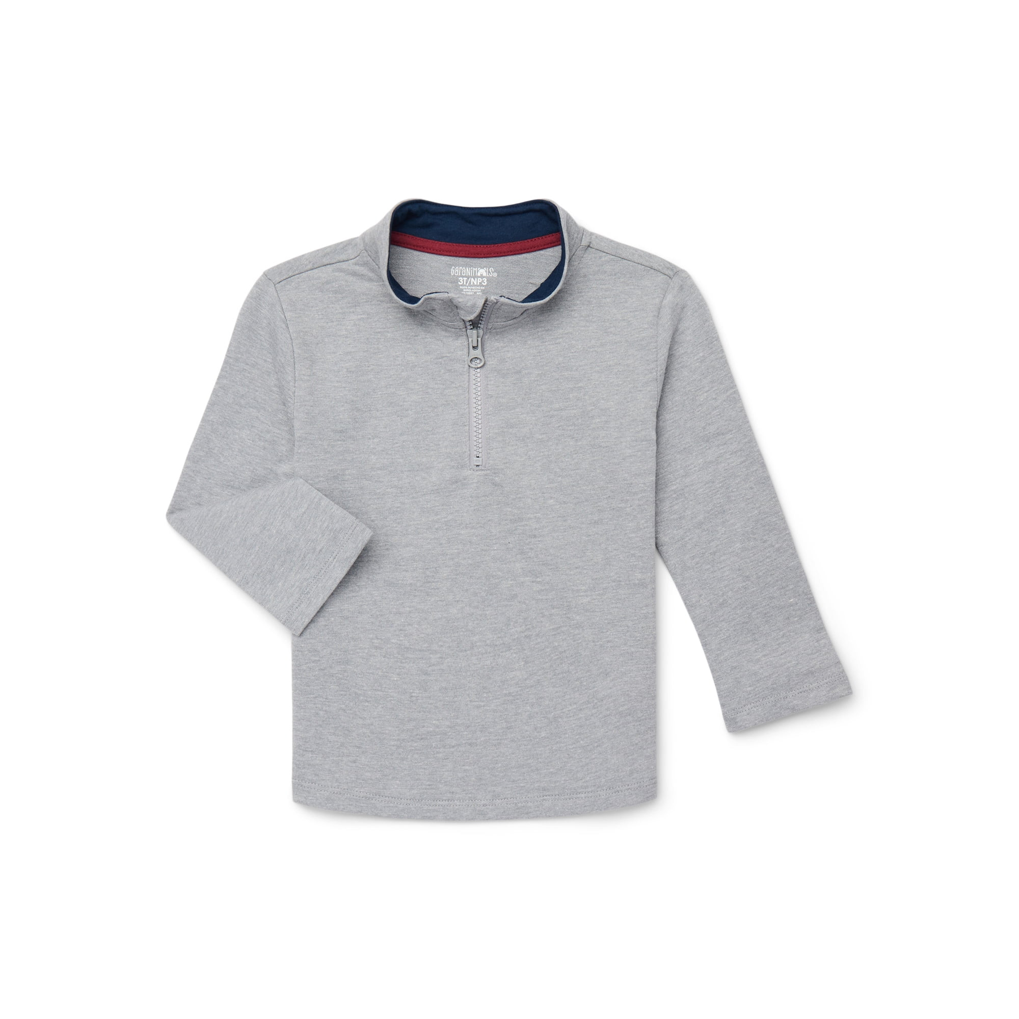 Garanimals Toddler Boys Quarter Zip Pullover with Long Sleeves, Sizes 18M-5T | Walmart (US)