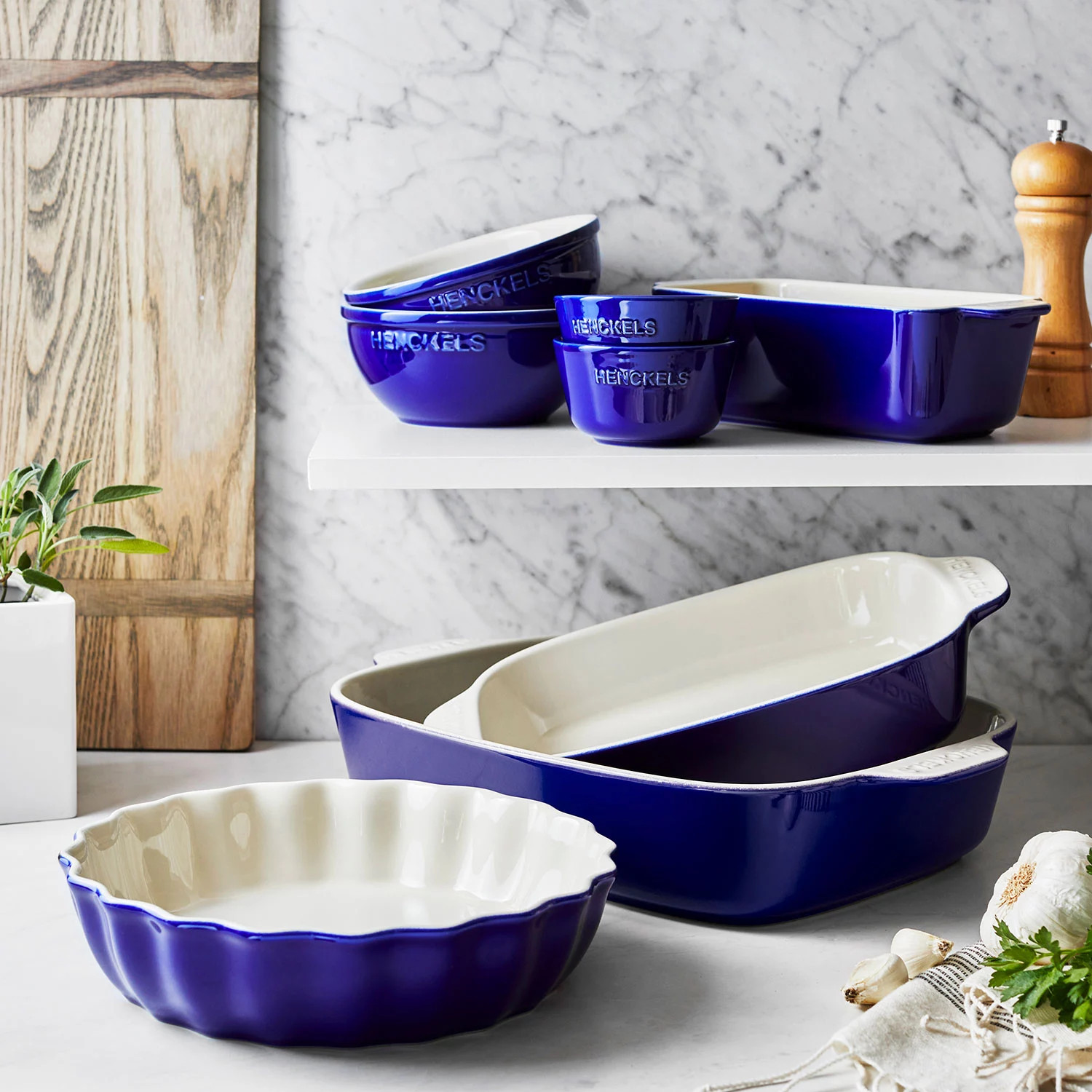Henckels Ceramics 8-pc Mixed Bakeware & Serving Set, Assorted Colors | Sam's Club