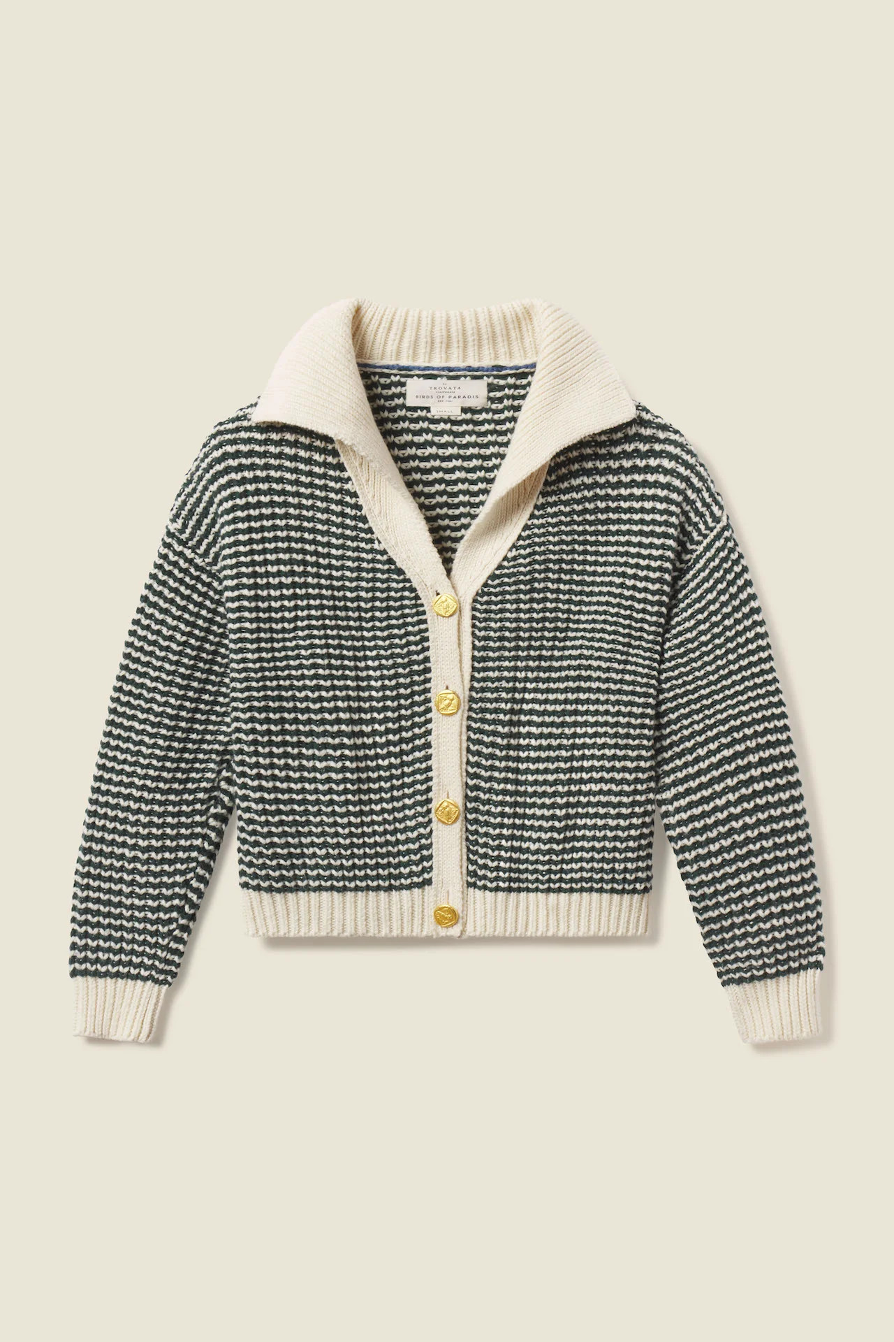 Savannah Cardigan Forest Stripe | TROVATA