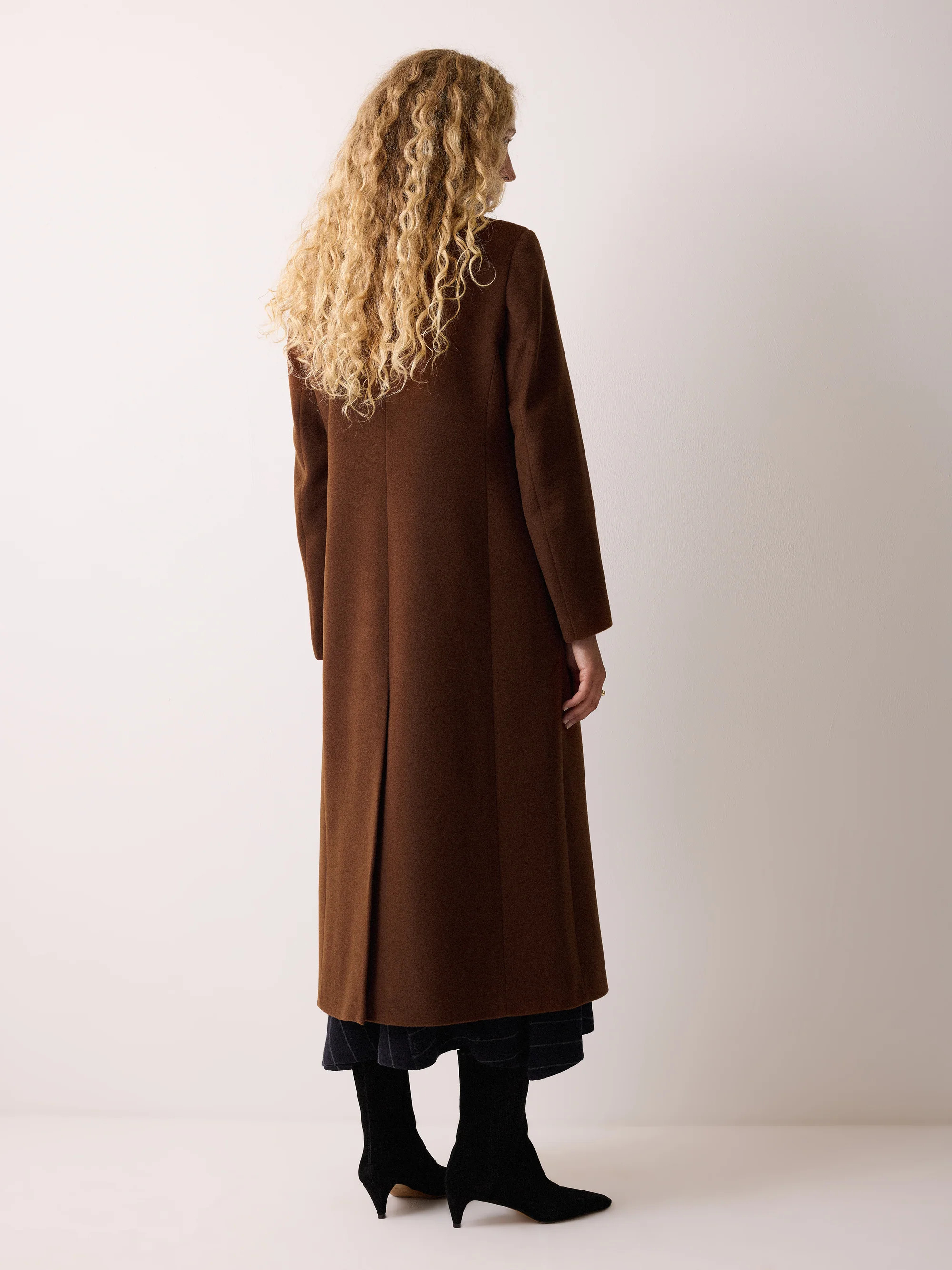 Wool Maxi City Coat | Brown | Jigsaw (UK)