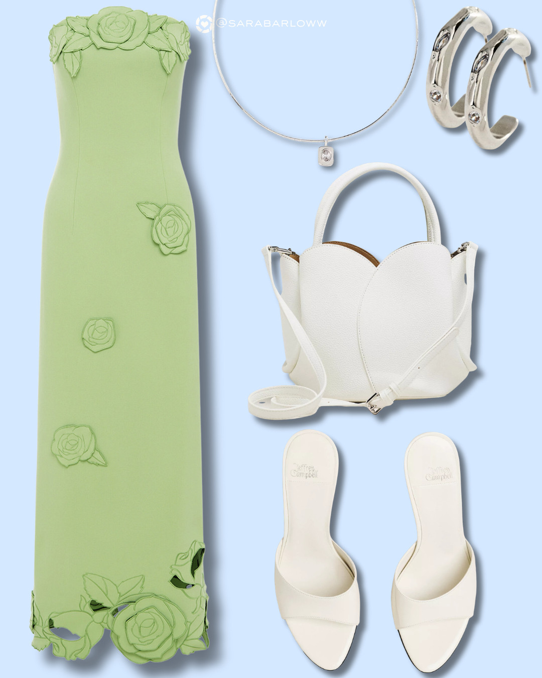 Mint green is having a major moment for spring weddings 💚 This floral strapless dress feels elegant but still modern. Paired with simple silver jewelry and neutral heels for a polished wedding guest look. 

 #LTKSpringSale #LTKSeasonal #LTKWedding
