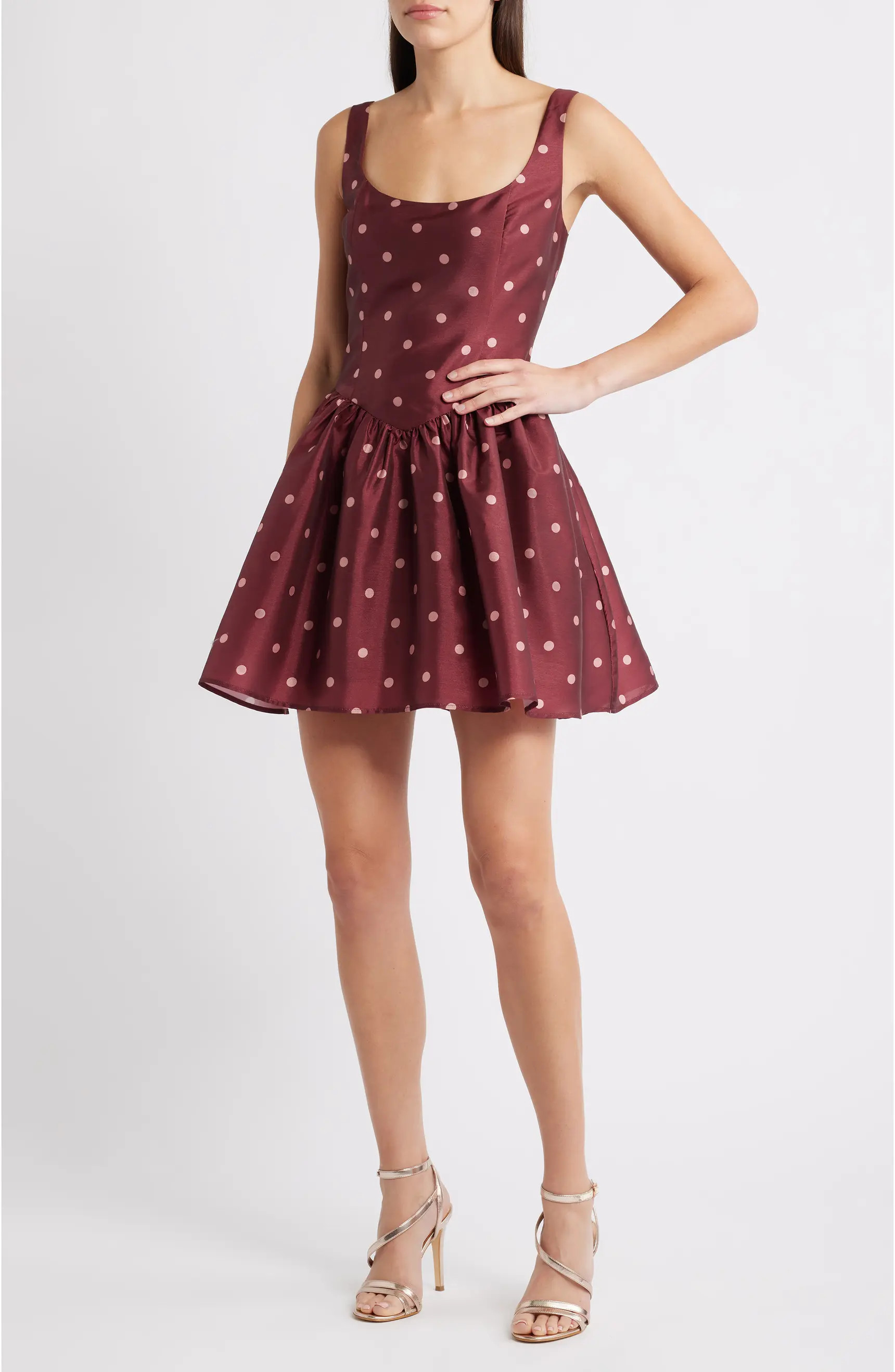 Soleil Polka Dot Cocktail Minidress | Nordstrom