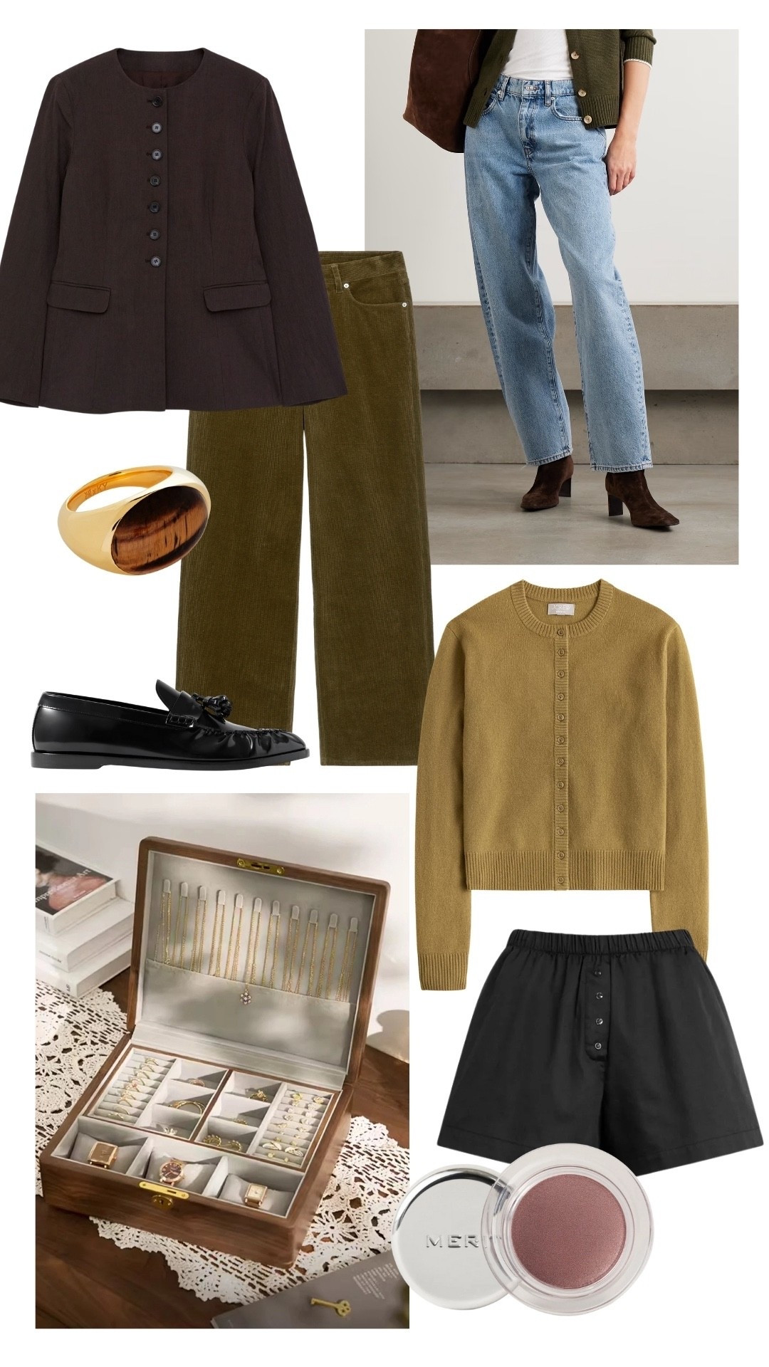 Your most loved this week seems to be adding hints of colour, especially green to your outfits. Alongside my jewellery box from Etsy which seems to be a January favourite, some knitwear, jeans and corduroy and a touch of Merit beauty. 

#LTKstyletip #LTKwinter