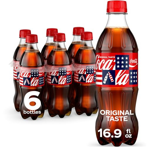 Coca-Cola Soda Soft Drinks, 16.9 fl oz Bottles, 6 Pack - Classic Cola Soft Drink Pack | Amazon (US)