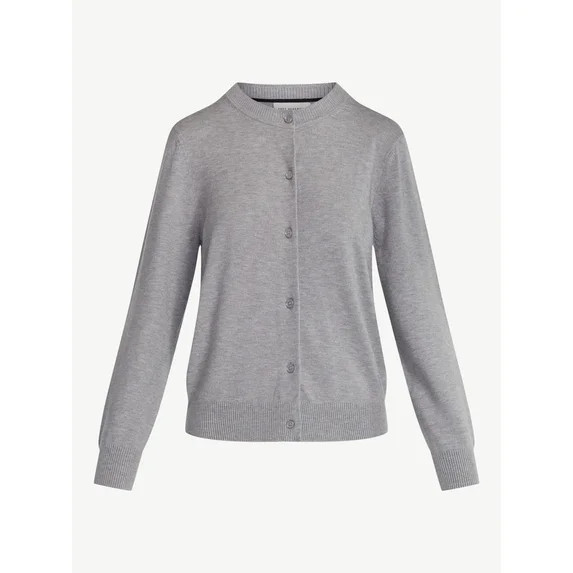 Free Assembly Women's Solid, Stripe, & Print Classic Cozy Yarn Cardigan Sweater, Lightweight, Siz... | Walmart (US)