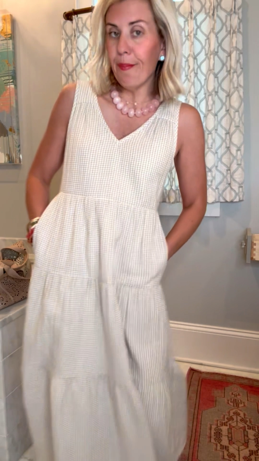 Obsessed with this look… I know I use that word a lot, but this dress is amazing! I literally haven’t taken this cardigan off since I got it.

Dress & Cardigan - xs
Shoes - 8 tts 
*Use code Catherine20 at A+B

#LTKOver40 #LTKdayinmylife #LTKmomlife