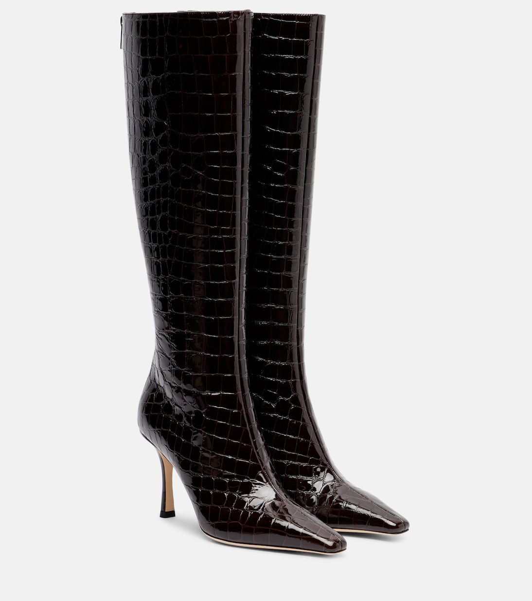 Agathe 85 croc-effect leather knee-high boots | Mytheresa (US/CA)