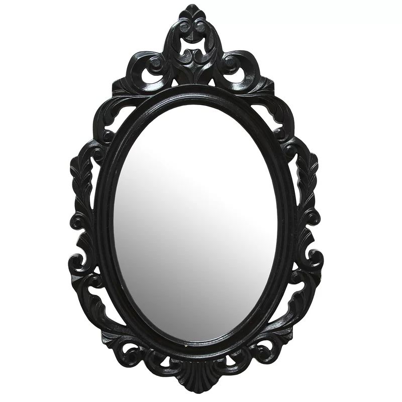 Black Alissa Traditional Wall Mirror | Wayfair North America