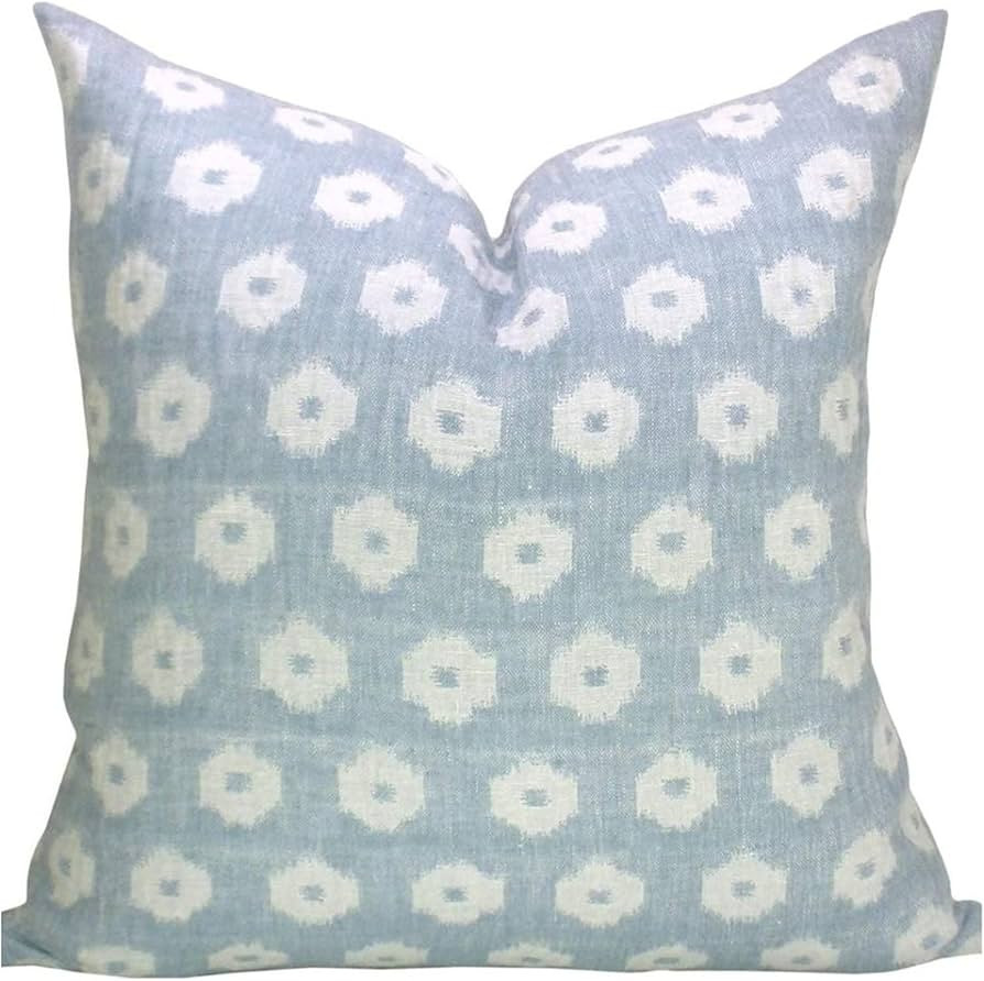 Flowershave357 Timur Weave Pillow Cover in Sky Blue Background Throw Pillow Cover | Amazon (US)