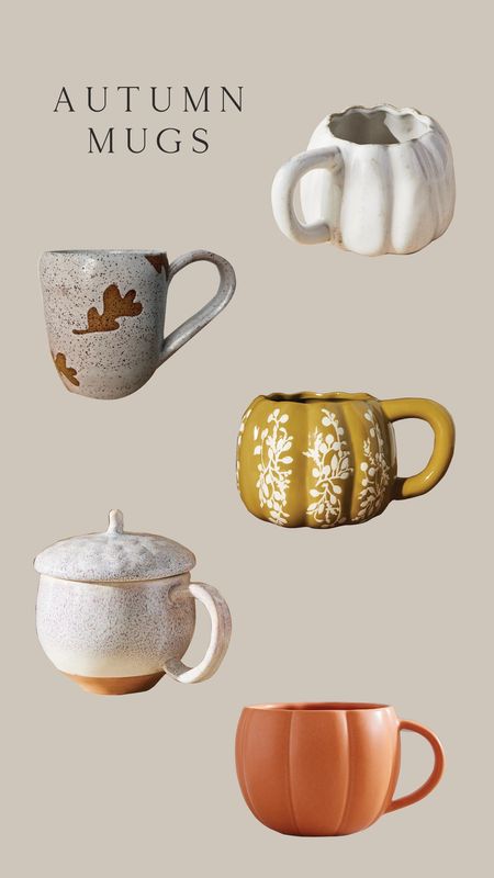 Cute, festive autumn themed mugs for fall! 

#LTKhome #LTKfamily #LTKSeasonal