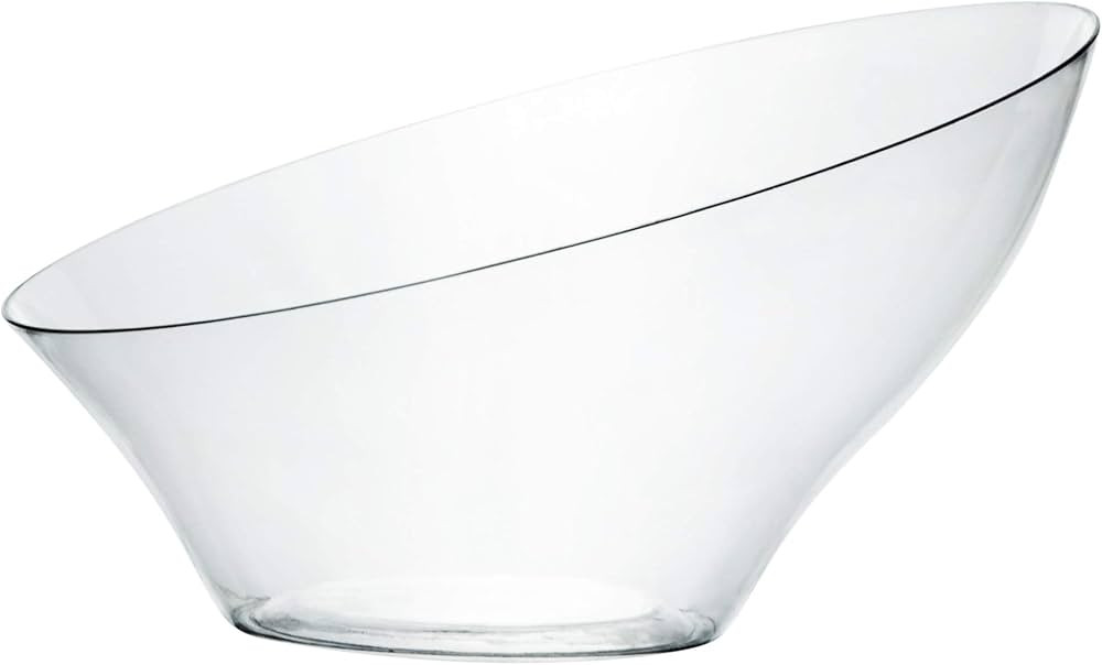 Plasticpro Disposable Angled Plastic Bowls Round Large Serving Bowl, Elegant for Party's, Snack, ... | Amazon (US)