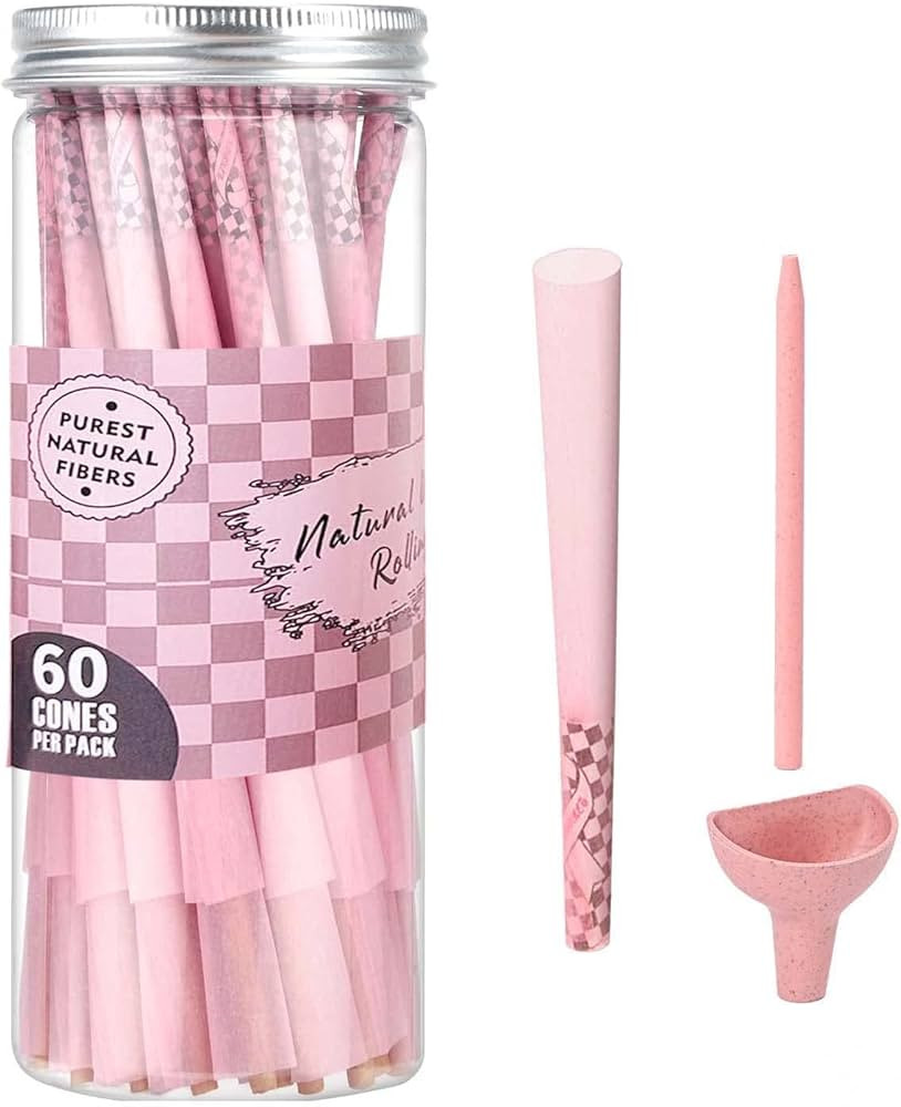 Pre Rolled Cones | 60 Pack Pink cones rolling papers | Classic King Size | Tips & Packing Tubes I... | Amazon (US)