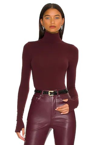 Commando Ballet Turtleneck Bodysuit With Thumb Holes in Raisin from Revolve.com | Revolve Clothing (Global)