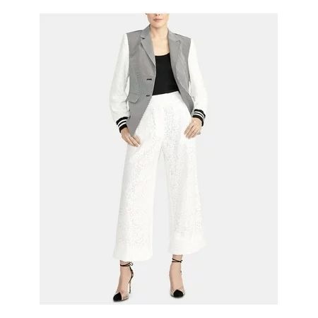 RACHEL ROY Womens White Lace Wear To Work Wide Leg Pants 2 | Walmart (US)