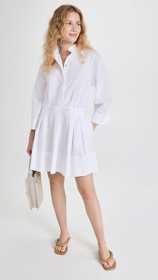Vince Fitted Band Collar Mini Dress | SHOPBOP | Shopbop