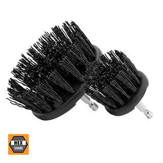 Abrasive Bristle Brush Cleaning Accessory Kit (2-Piece) with Hex Shank Compatibility | The Home Depot