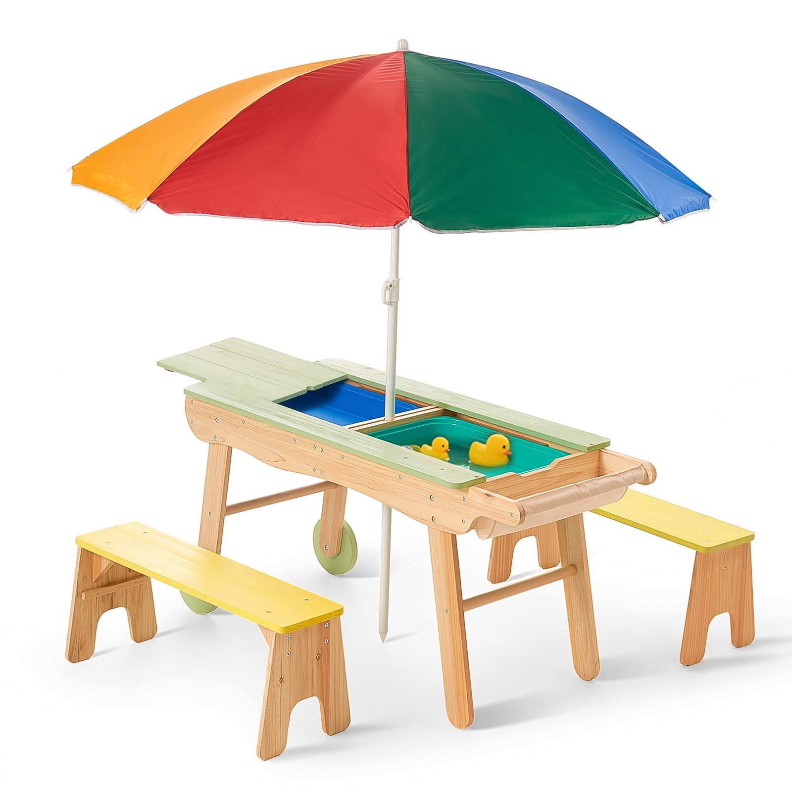 Giant bean 3 in 1 Kids Picnic Table, Indoor Outdoor Sand and Water Activity Table for Toddler Boy... | Amazon (US)