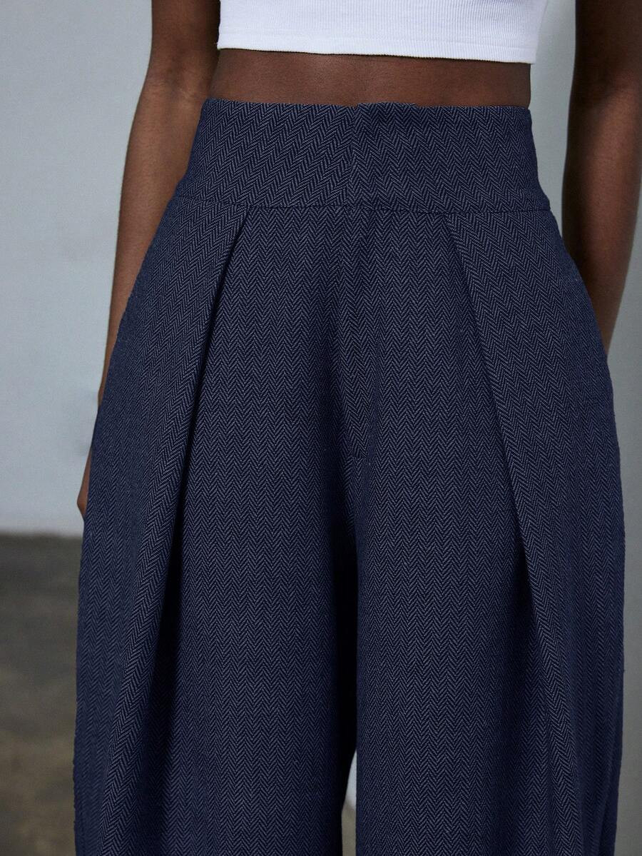 Aveloria Modichic New Stylish Design Sense Casual Pleated Loose Commuter Wide Leg Suit Pants | SHEIN