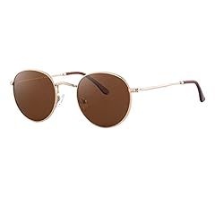 EYESPEX Small Round Polarized Sunglasses for Women Men Mirrored Lens Classic Vintage Retro Metal ... | Amazon (CA)