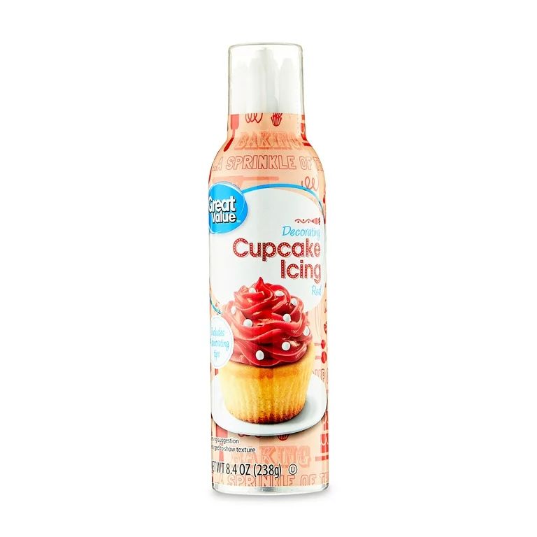 Great Value Red Cupcake icing, 8.4 ounces | Walmart (US)
