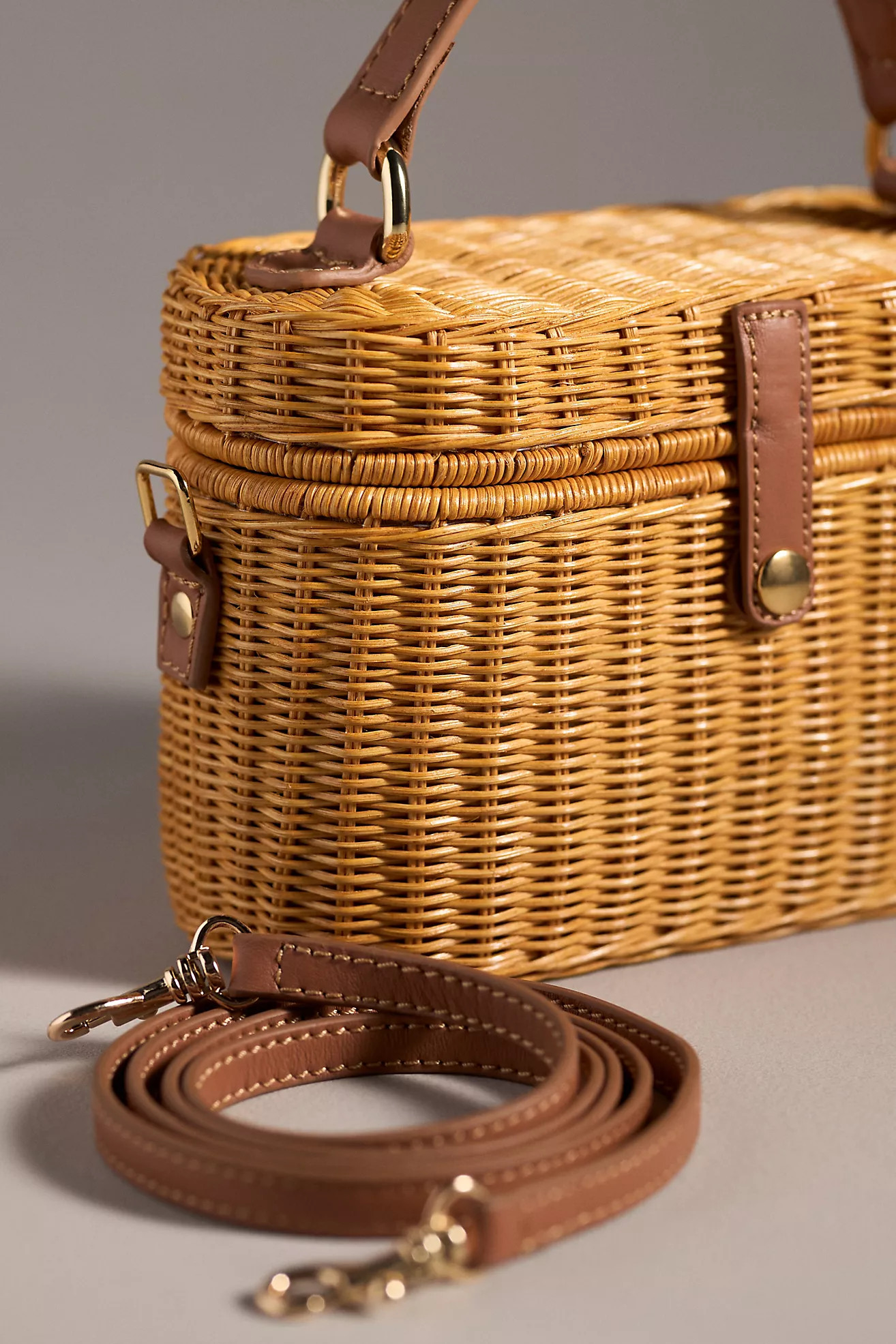 Serpui Catia Wicker Basket Top-Handle Bag | Anthropologie (US)