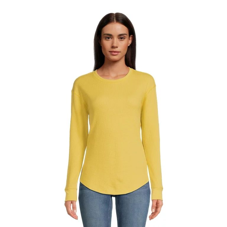 Time and Tru Women's Thermal Top with Long Sleeves, Sizes S-3XL | Walmart (US)