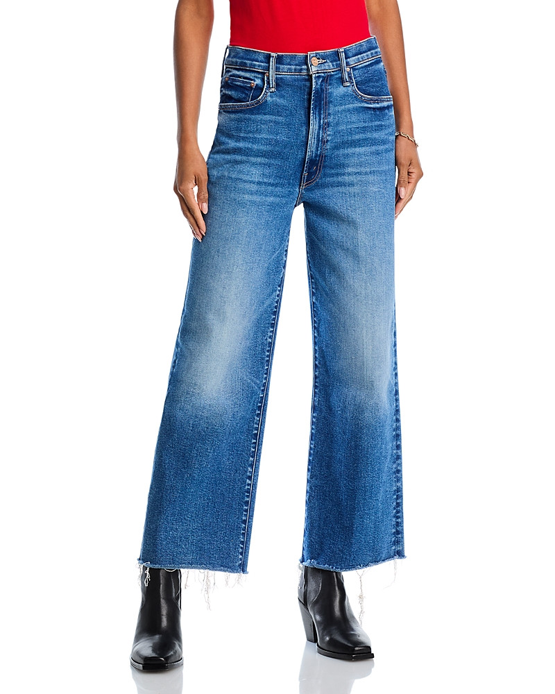 Mother The Maven High Rise Ankle Wide Leg Fray Jeans in Bitchin | Bloomingdale's (US)