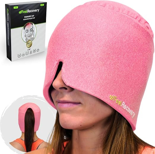 Migräne Maske 360º - Kühlmütze für Migräne, Kopfschmerzen, Geschwollene Augen & Stress - Wi... | Amazon (DE)