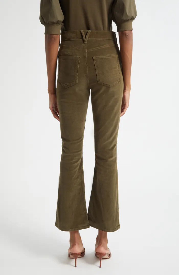 Carson High Waist Ankle Flare Leg Corduroy Pants | Nordstrom