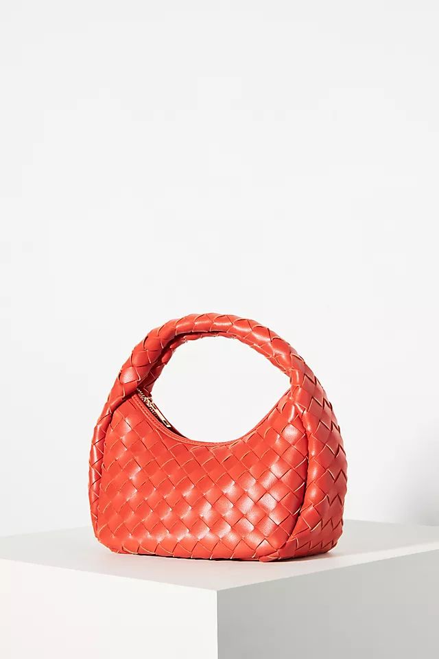 The Inez Woven Faux Leather Bag | Anthropologie (US)