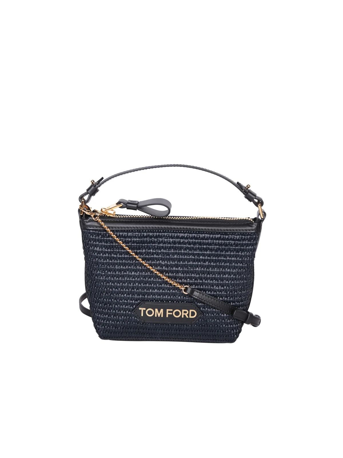 Tom Ford Logo Patch Straw Mini Tote Bag | Cettire Global