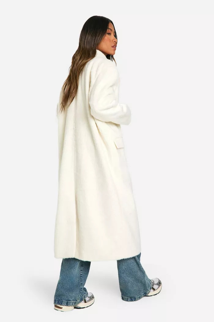 Oversized Double Breasted Wool Look Coat | boohoo (US & Canada)