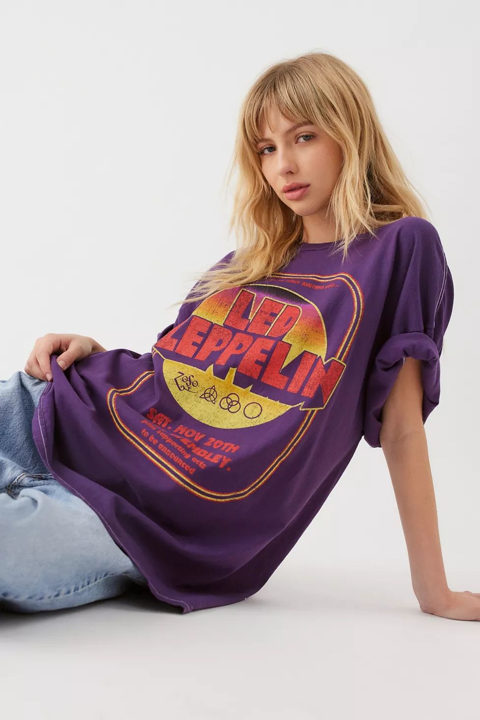 Led Zeppelin 1971 Wembley Stadium T-Shirt Dress | Urban Outfitters (US and RoW)