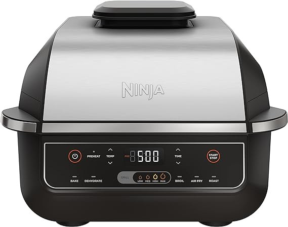 Ninja EG201 Foodi 6-in-1 Indoor Grill with Air Fry, Roast, Bake, Broil, & Dehydrate, 2nd Generati... | Amazon (US)