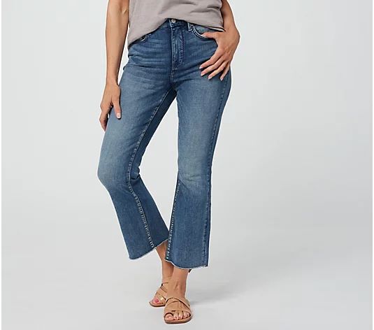 NYDJ Slim Bootcut Jeans with Fray Hem- Monet | QVC