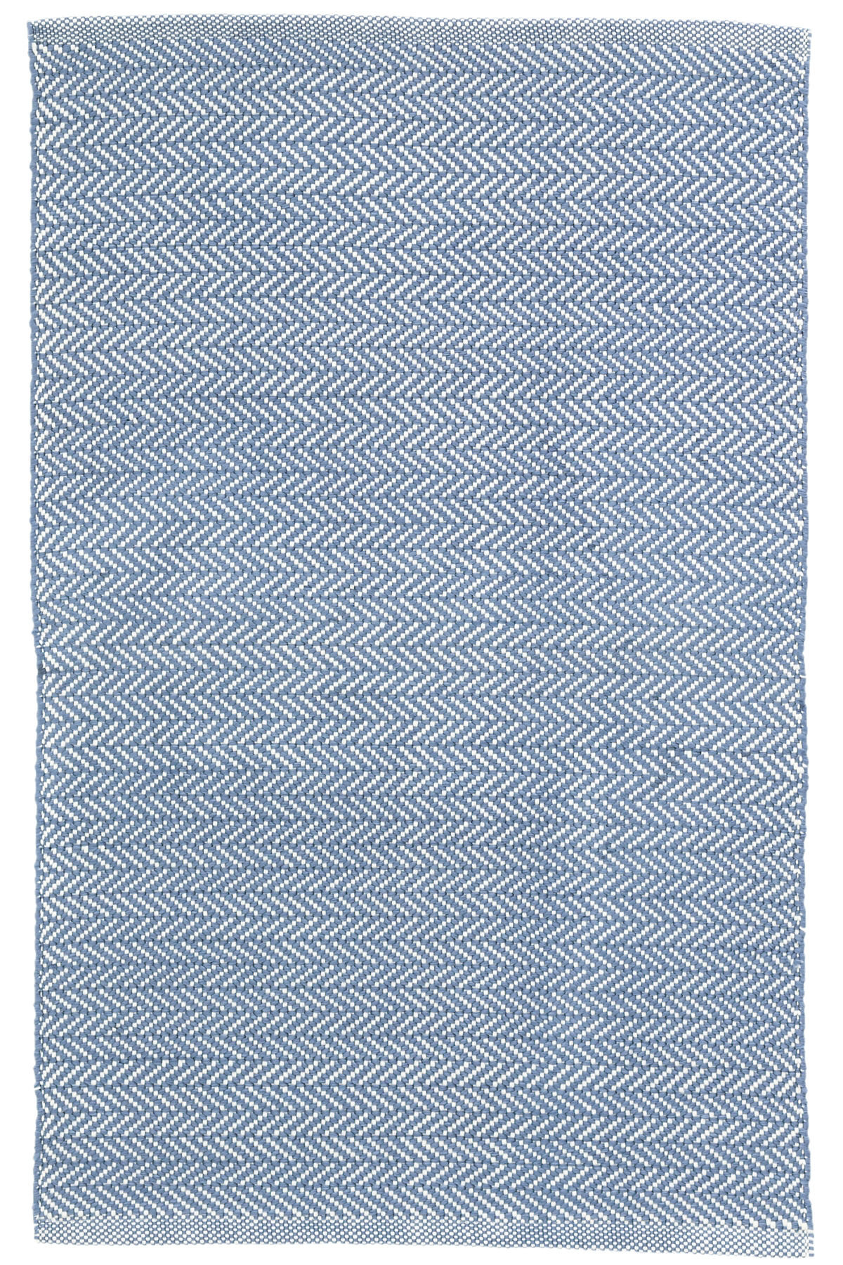Herringbone Denim/Ivory Indoor/Outdoor Rug | Annie Selke