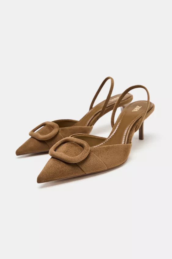 SLINGBACK APPLIQUÉ HEELS | Zara US