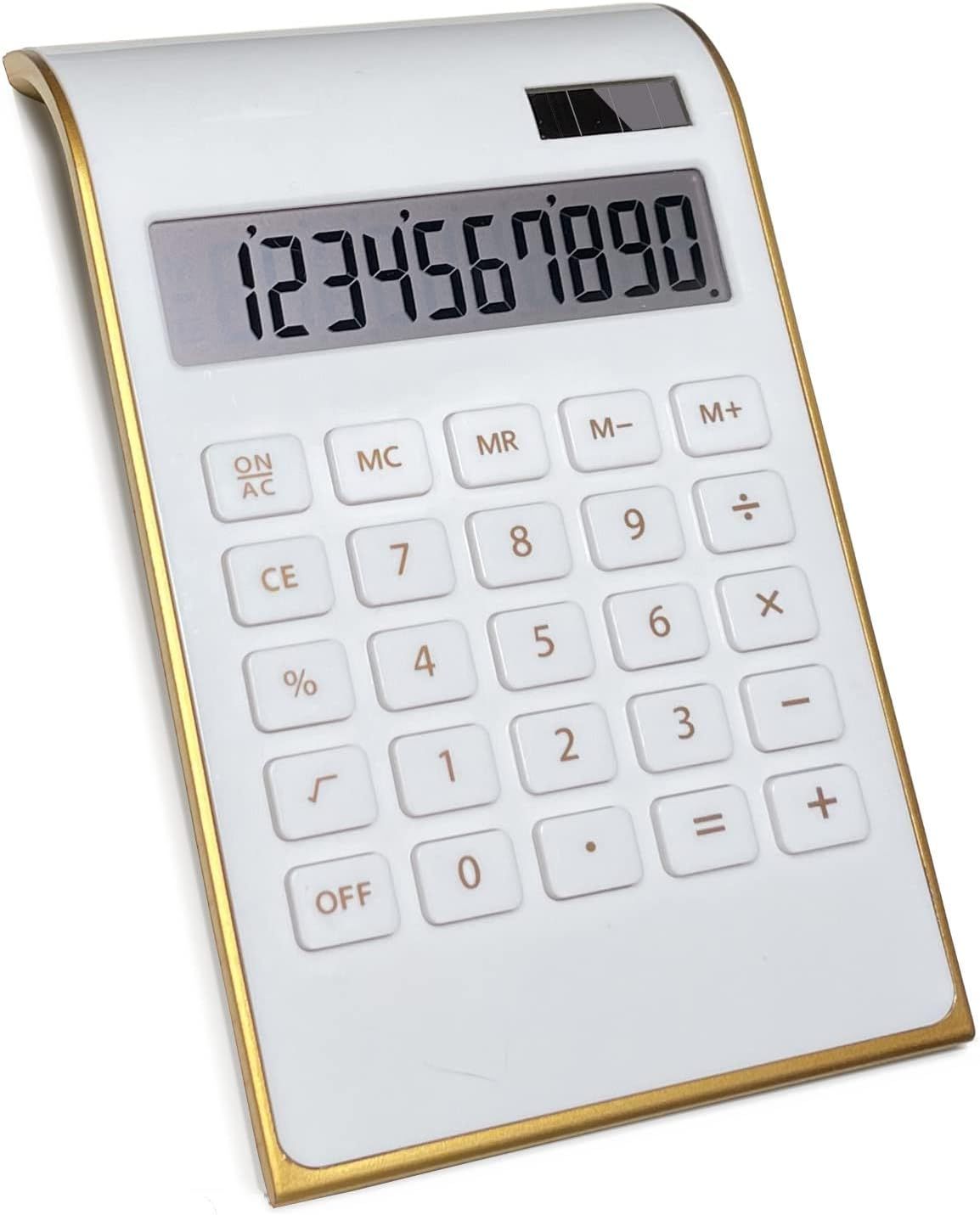 Solar Gold Calculator Standard Function Desktop Calculator LCD 10-Digit Desktop Calculator for Of... | Amazon (US)