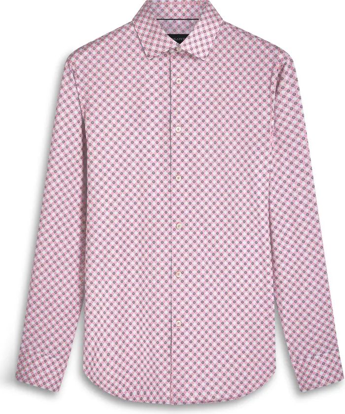 Bugatchi James OoohCotton® Foulard Print Stretch Cotton Button-Up Shirt | Nordstrom | Nordstrom