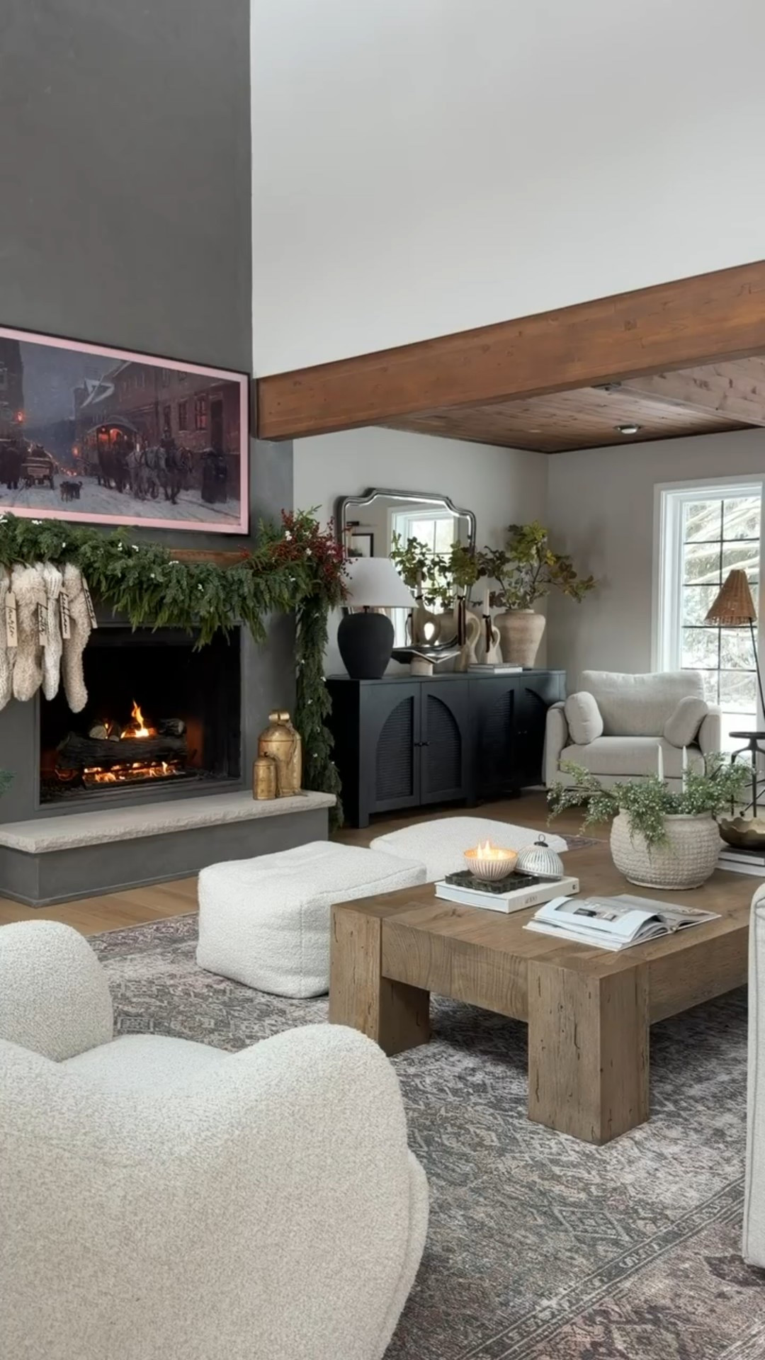 A cozy holiday great room moment! By far my favorite place in our home, and I love how much more cozy it feels during the holiday season. 

#LTKHome